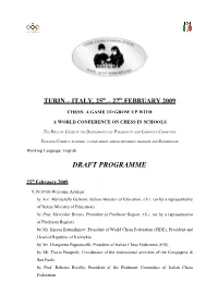 Draft Programme