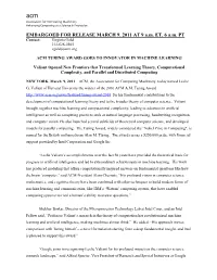 EMBARGOED for RELEASE MARCH 9, 2011 at 9 A.M. ET, 6 A.M