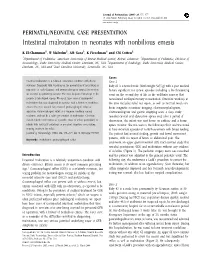 Intestinal Malrotation in Neonates with Nonbilious Emesis