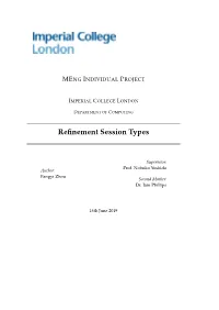 Refinement Session Types