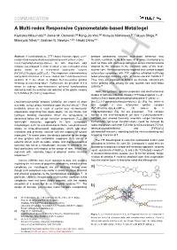 COMMUNICATION a Multi-Redox Responsive Cyanometalate-Based