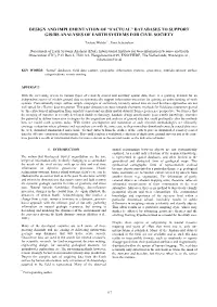 Databases to Support Gis/Rs Analyses of Earth Systems for Civil Society