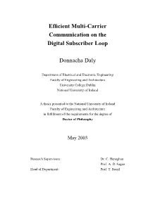 Efficient Multi-Carrier Communication on the Digital Subscriber Loop