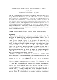 Henri Lebesgue and the End of Classical Theories on Calculus
