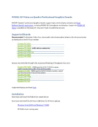 NVIDIA 3D Vision on Quadro Professional Graphics Boards