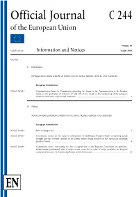 Official Journal C 244 of the European Union