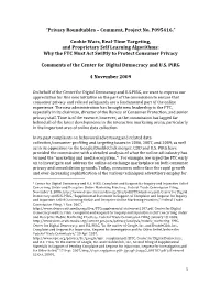 “Privacy Roundtables – Comment, Project No. P095416.” Cookie Wars, Real-Time Ta