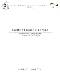 PROJECT PROGRESS REPORT DURATION: HALF YEAR from 1St July 2014 to 31St December 2014