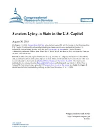 Senators Lying in State in the U.S. Capitol
