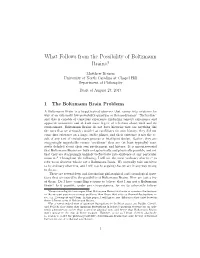 What Follows from the Possibility of Boltzmann Brains?