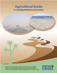 Agricultural Guide to Controlling Windblown Sand and Dust
