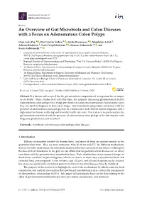 An Overview of Gut Microbiota and Colon Diseases with a Focus on Adenomatous Colon Polyps