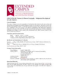 Course Syllabus