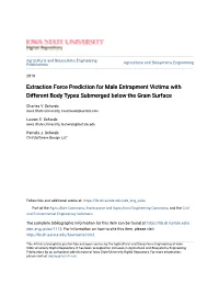 Extraction Force Prediction for Male Entrapment Victims with Different Body Types Submerged Below the Grain Surface