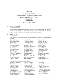 Minutes Alabama State Bar Board of Bar