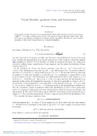 Quadratic Forms and Factorization