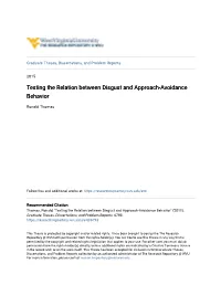 Testing the Relation Between Disgust and Approach-Avoidance Behavior