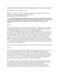 The Mental Control of Musical Imagery in Everyday Environments By