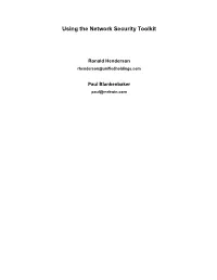 Using the Network Security Toolkit
