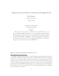 Aggregation in the Presence of Demand and Supply Shocks