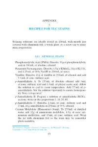 Appendix 3: Recipes for TLC Stains