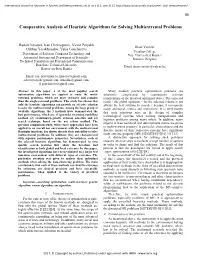 Comparative Analysis of Heuristic Algorithms for Solving Multiextremal Problems