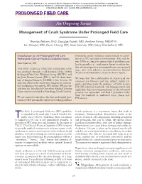 ISR/PFC Crush Injury Clinical Practice Guideline