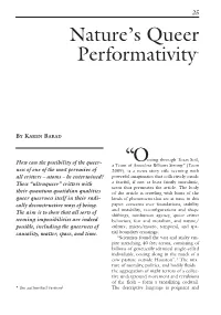 Nature's Queer Performativity