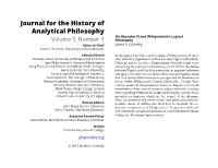 On Operator N and Wittgenstein's Logical Philosophy
