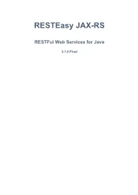 Resteasy JAX-RS
