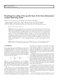Revisiting the Scaling of the Specific Heat of the Three-Dimensional