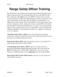 RSO Trainee Range Safety Ofﬁcer Training