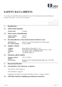 Safety Data Sheets