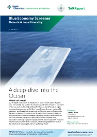 A Deep-Dive Into the Ocean