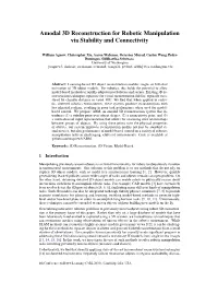 Amodal 3D Reconstruction for Robotic Manipulation Via Stability and Connectivity
