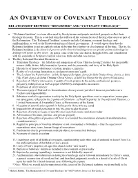 An Overview of Covenant Theology