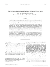 High-Resolution Initialization and Simulations of Typhoon Morakot (2009)
