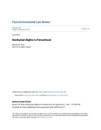Nonhuman Rights to Personhood