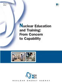 Nuclear Education and Training: from Concern to Capability