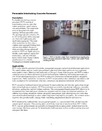 Permeable Interlocking Concrete Pavement