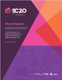 SC20-Final-Program-V2.Pdf