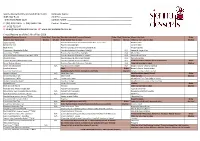 Sienna Desserts Price List and Order Form Company Name