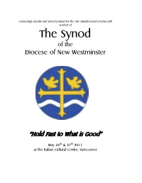 The Synod of the Diocese of New Westminster