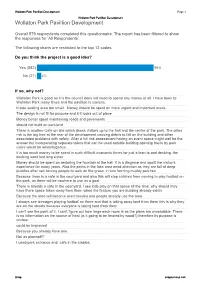 Wollaton Park Pavillion Development Page:1