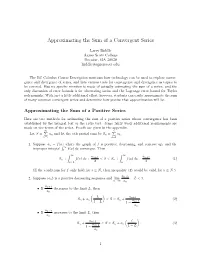 Approximating the Sum of a Convergent Series