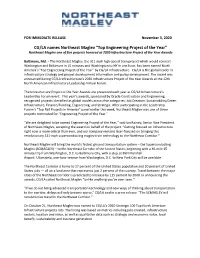CG/LA Names Northeast Maglev “Top Engineering Project of the Year” Northeast Maglev One of Five Projects Honored at 2020 Infrastructure Project of the Year Awards