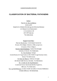Classification of Bacterial Pathogens