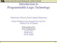 Introduction to Programmable Logic Technology