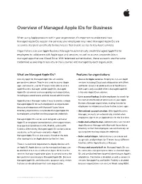 View the Managed Apple Ids for Business Overview