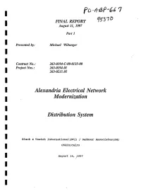 Alexandria Electrical Network Modernization Distribution System